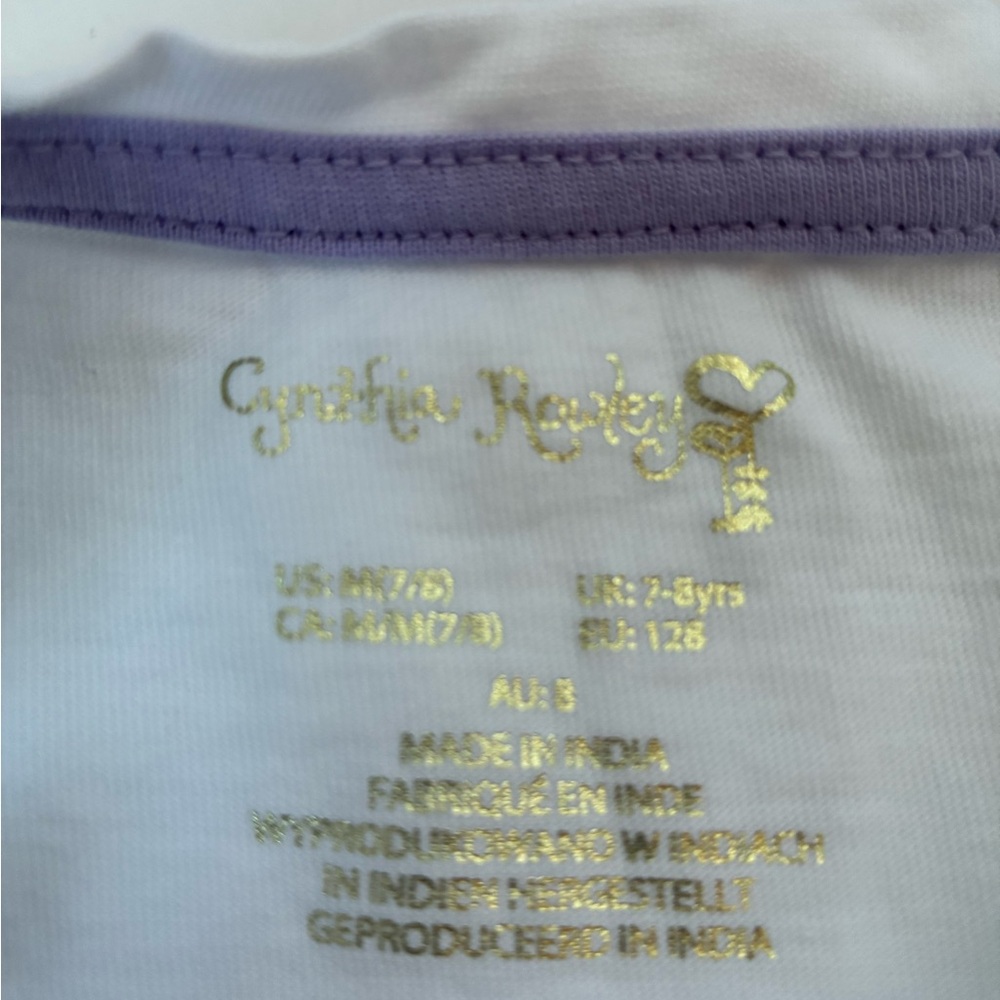 Girls CYNTHIA ROWLEY T Shirt 7/8 - Picture 4 of 7